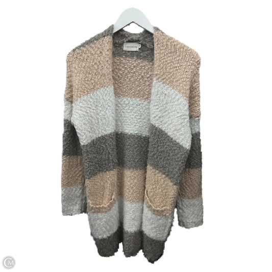 Cardigan By Dreamers In Brown & Grey, Size: M