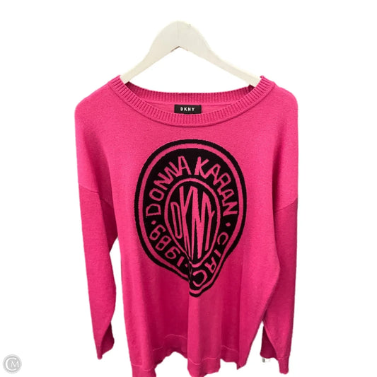 Top Long Sleeve By Dkny In Pink, Size: Xl