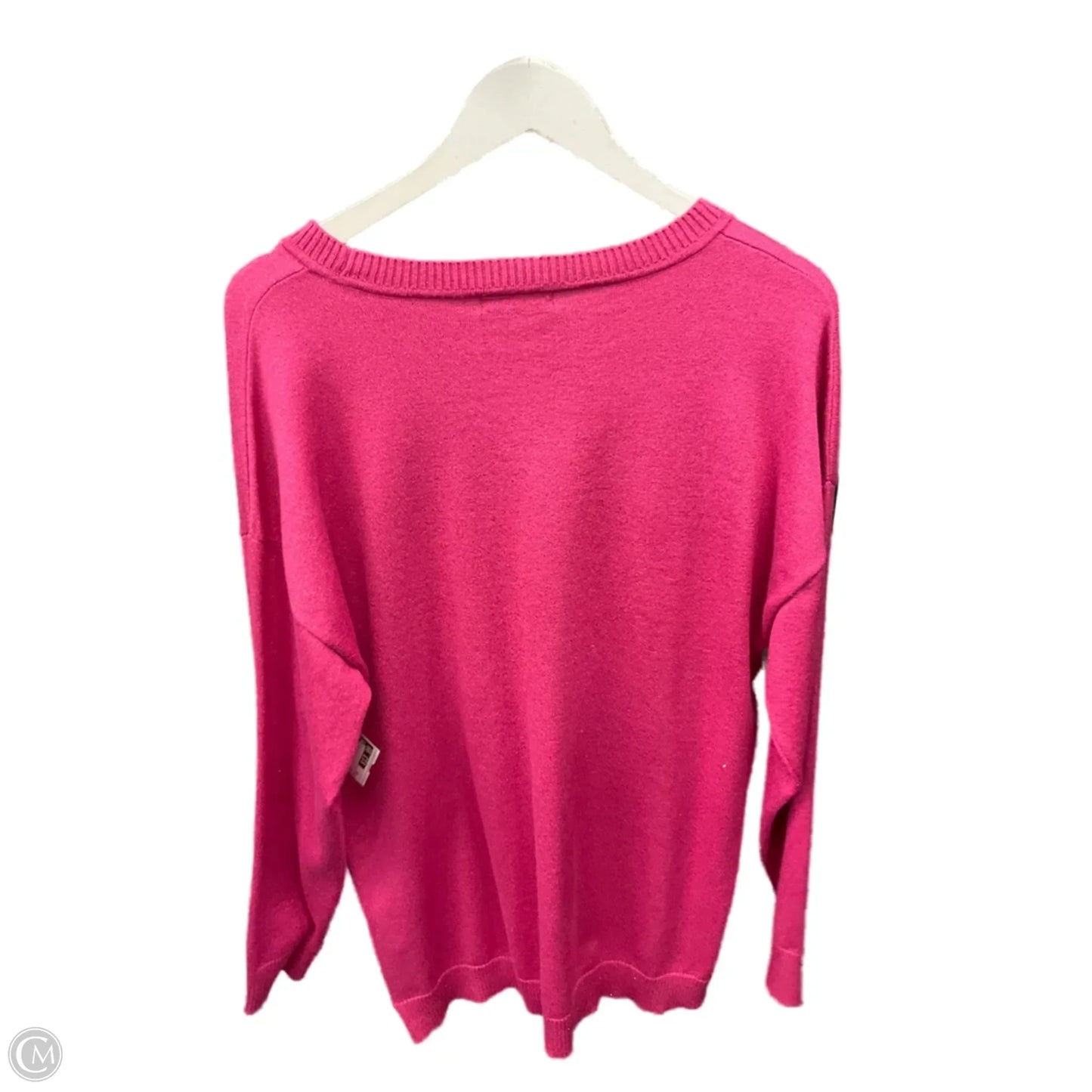 Top Long Sleeve By Dkny In Pink, Size: Xl