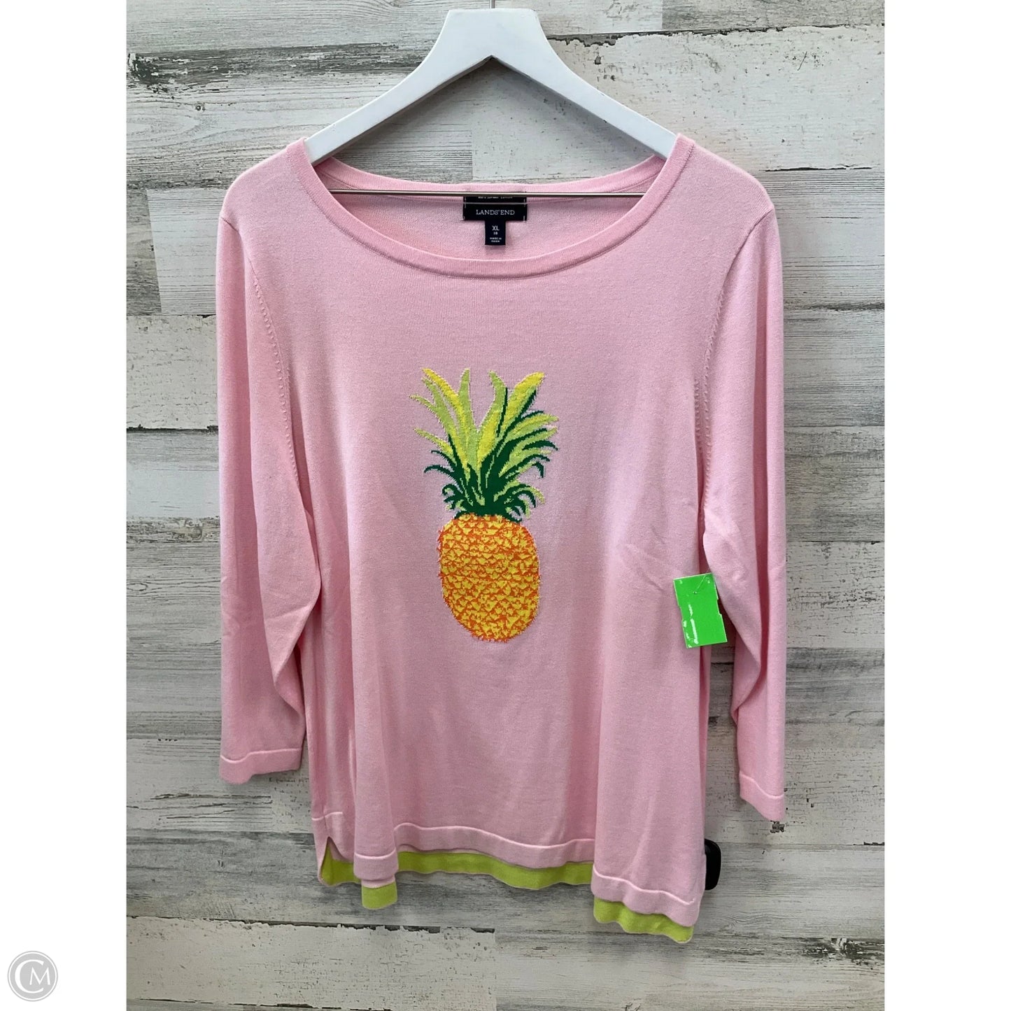 Sweater By Lands End In Pink, Size: Xl