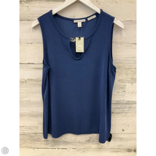 Top Sleeveless By Dana Buchman In Blue, Size: L