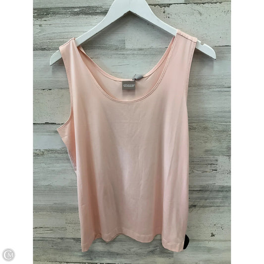Top Sleeveless By Chicos In Pink, Size: L