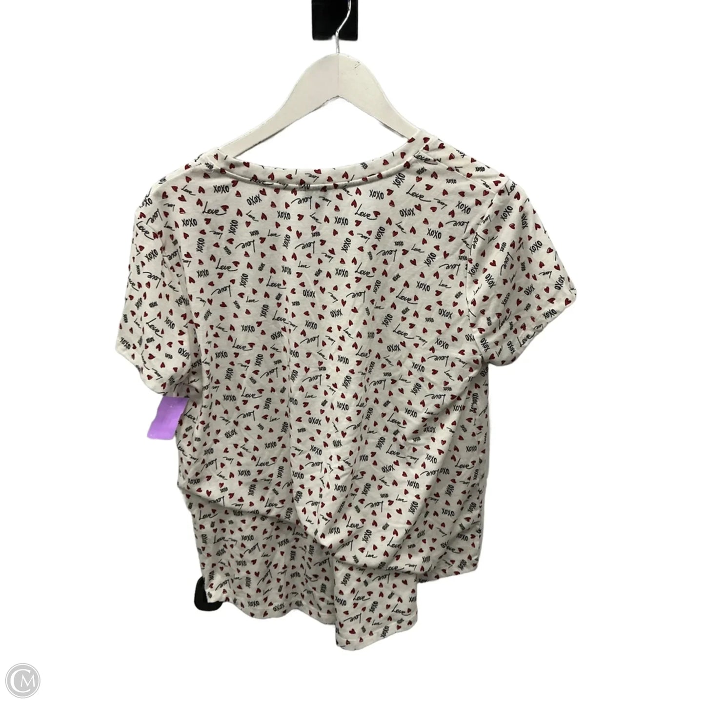 Top Short Sleeve By Freshman In White, Size: L