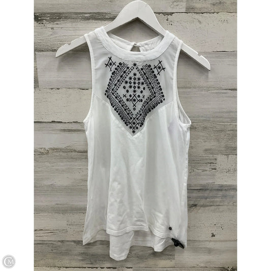 Top Sleeveless By Elementz In White, Size: S