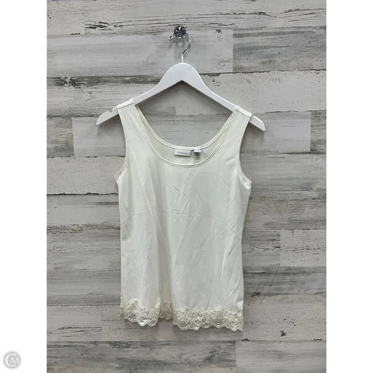 Top Sleeveless By Chicos In Cream, Size: S