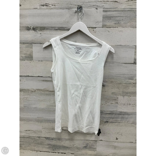 Top Sleeveless By Chicos In White, Size: S