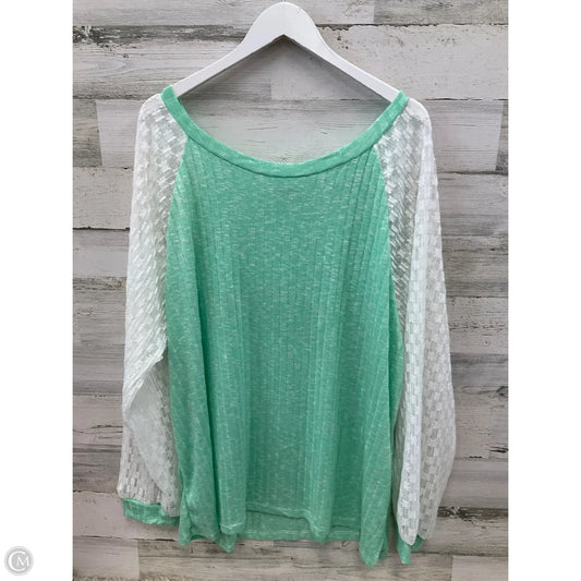 Top Long Sleeve By Haptics In Green, Size: 3x