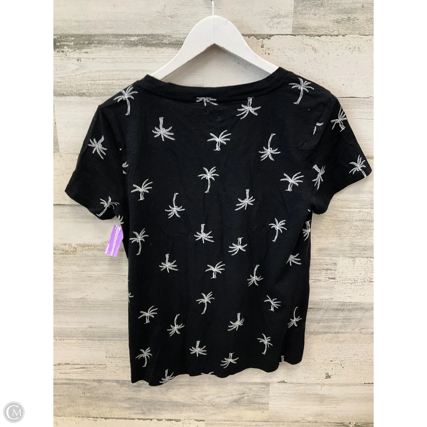 Top Short Sleeve By Clothes Mentor In Black, Size: M
