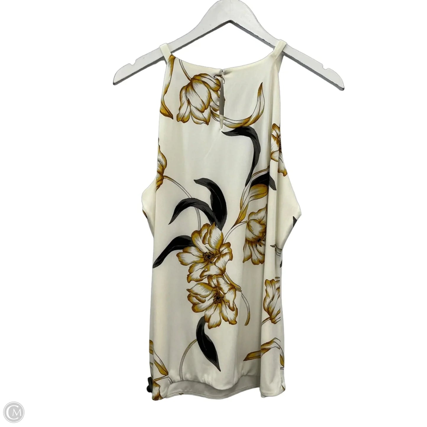 Top Sleeveless By White House Black Market In Gold & White, Size: L