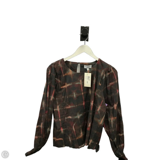 Top Long Sleeve By Evereve In Multi-colored, Size: M