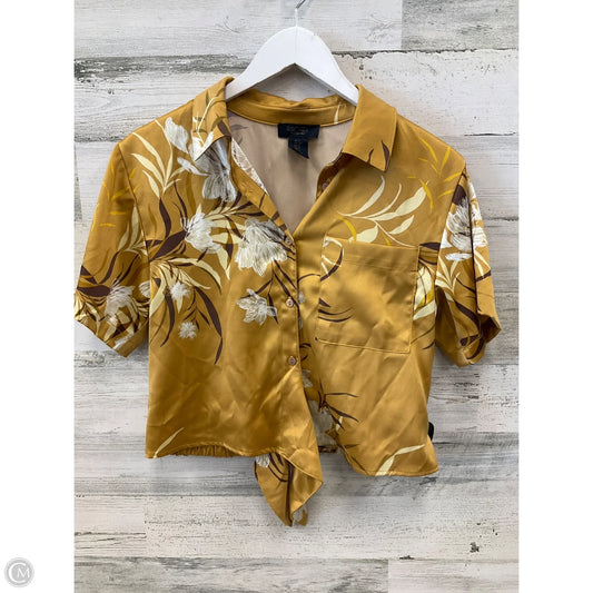 Top Short Sleeve By Rachel Zoe In Gold, Size: S