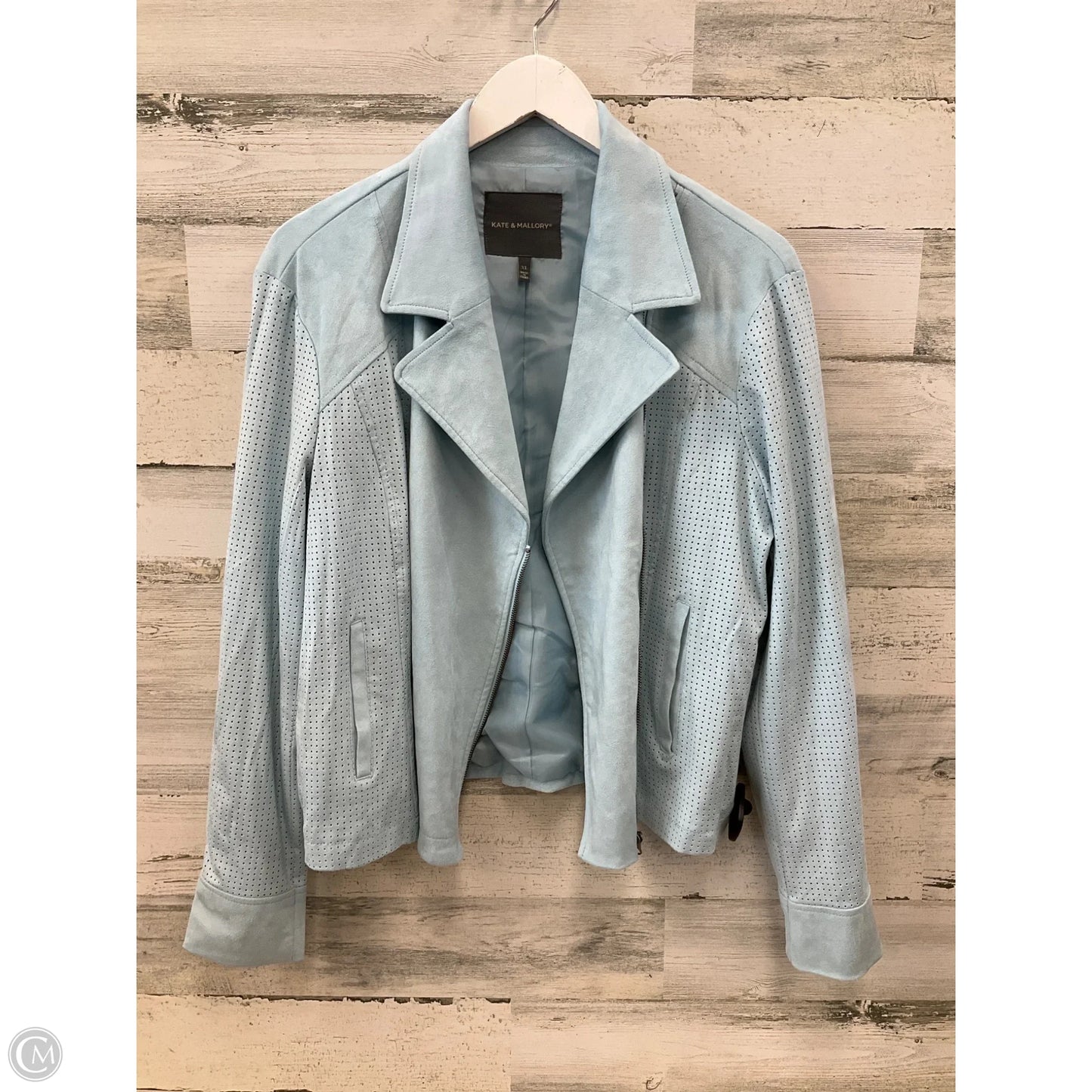 Jacket Moto By Kate & Mallory In Blue, Size: Xl