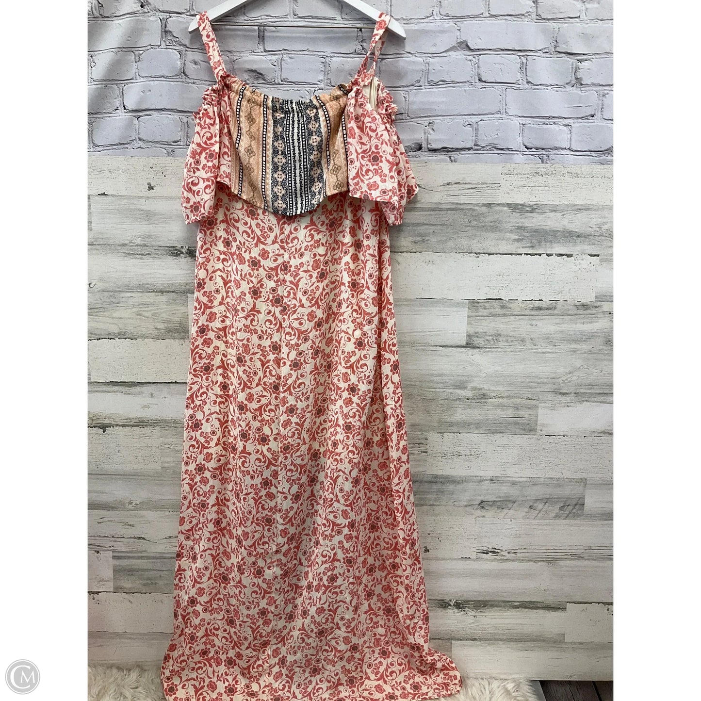 Dress Casual Maxi By Auw In Multi-colored, Size: 16