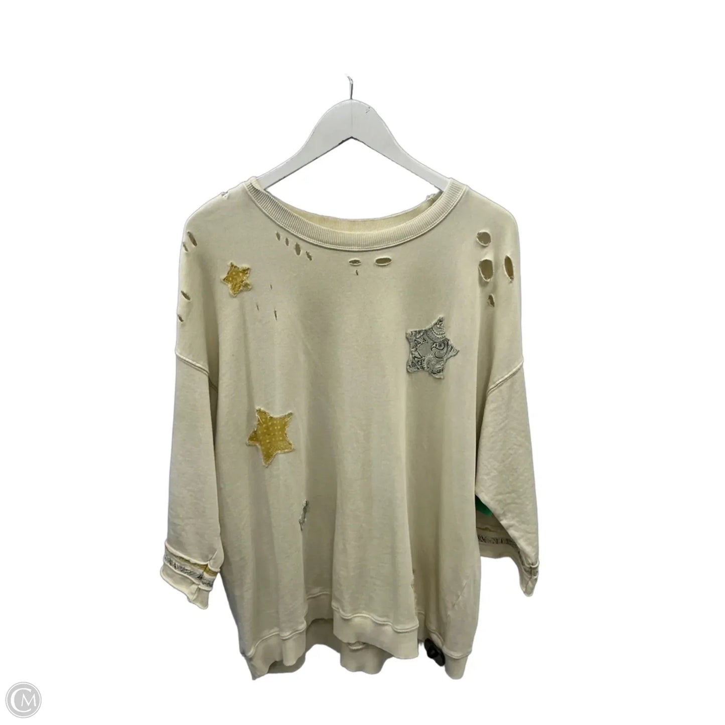 Top 3/4 Sleeve By Easel In Ivory, Size: S
