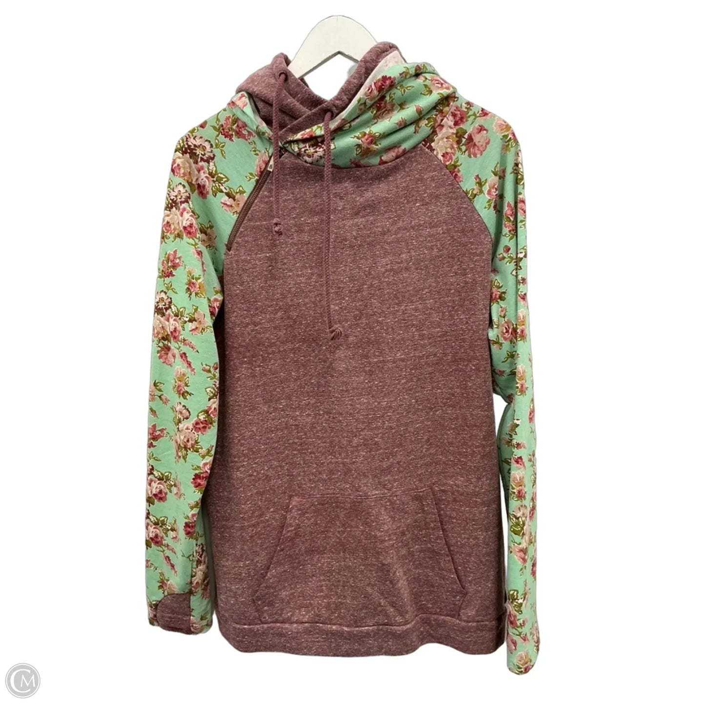 Sweatshirt Hoodie By Clothes Mentor In Floral Print, Size: Xxl