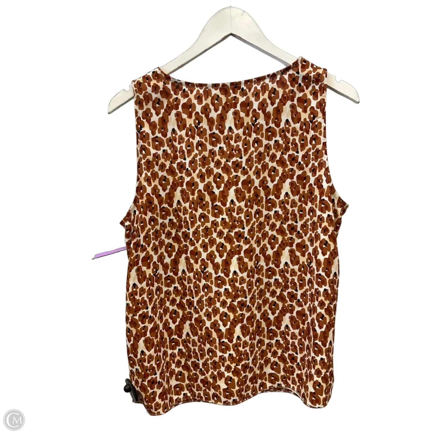 Top Short Sleeve By Nine West In Animal Print, Size: L