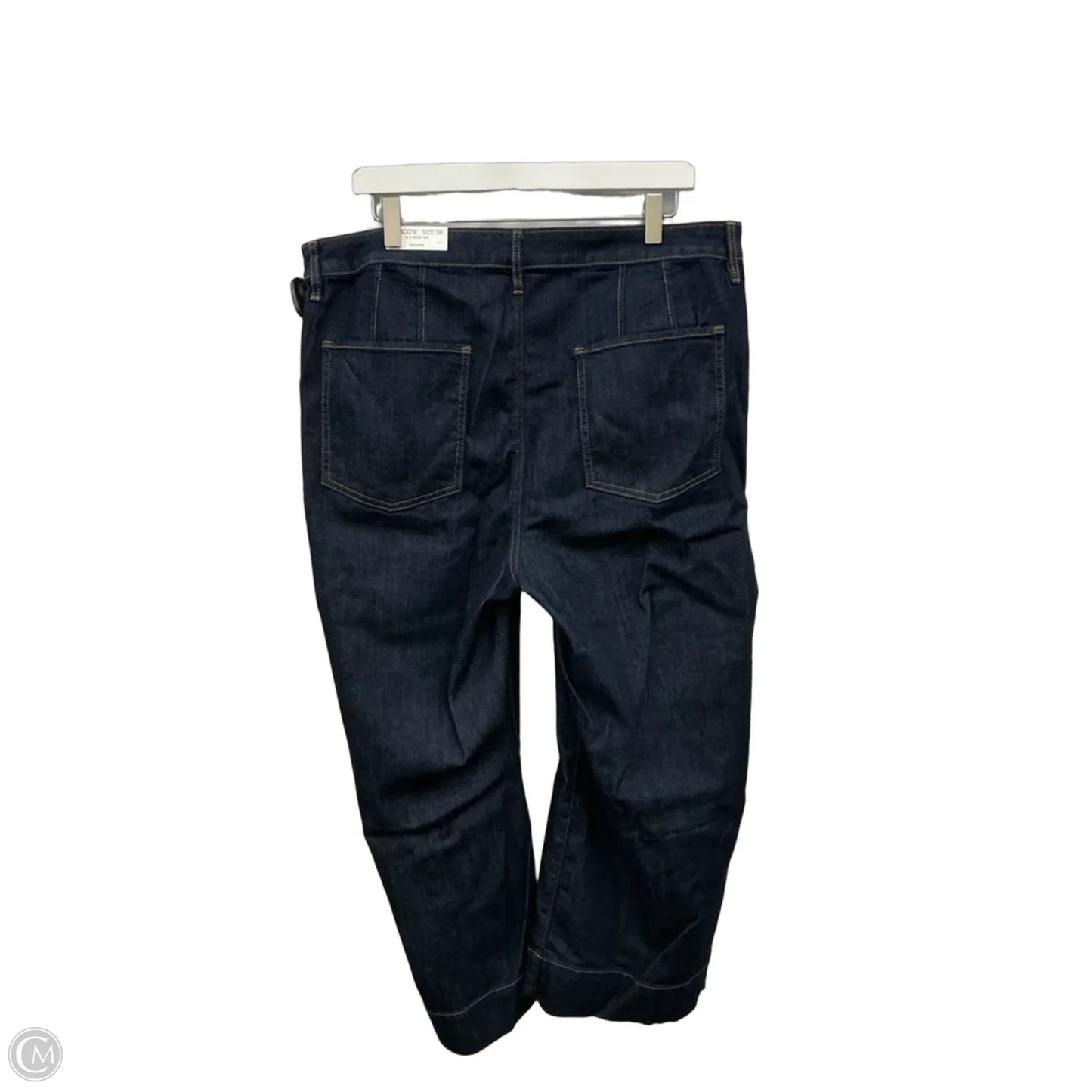 Jeans Cropped By Chicos In Blue Denim, Size: 16