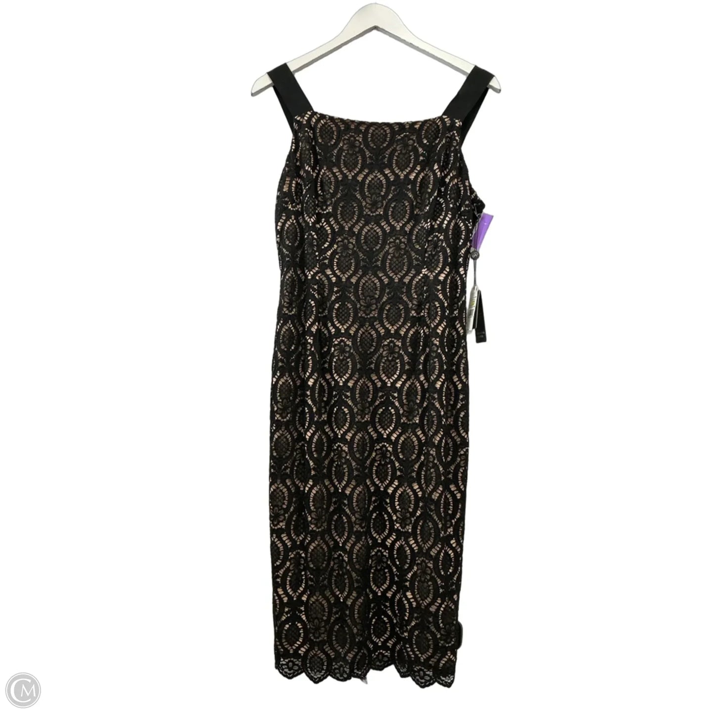 Dress Party Midi By Adrianna Papell In Black, Size: 10