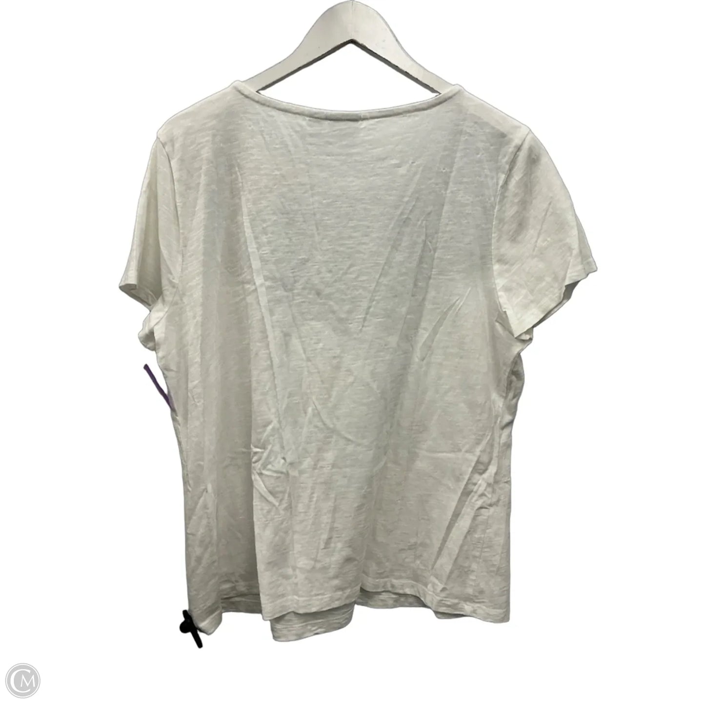 Top Short Sleeve By Chicos In White, Size: L