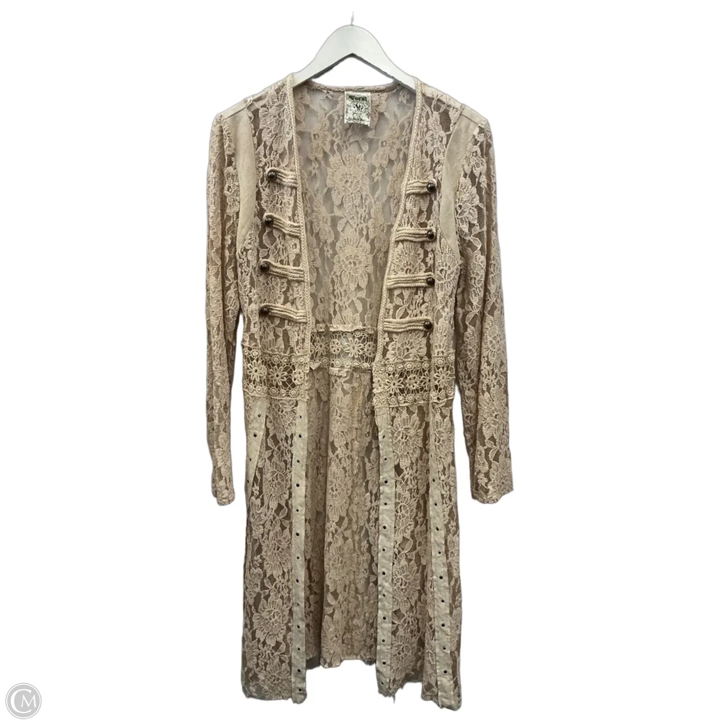 Cardigan By Clothes Mentor In Ivory, Size: S