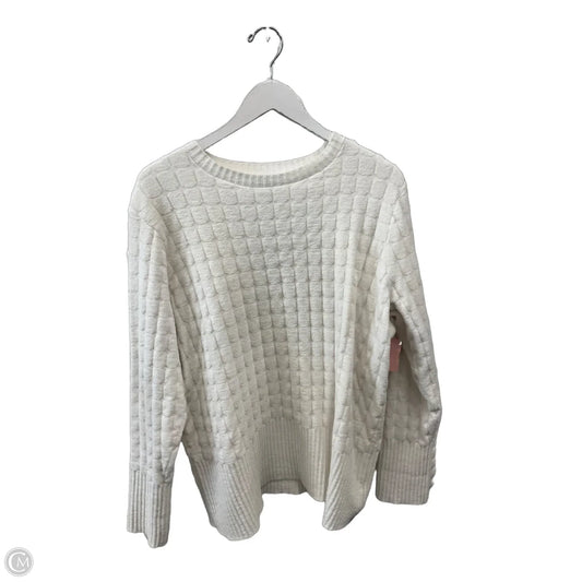 Sweater By Liz Claiborne In Ivory, Size: Xxl