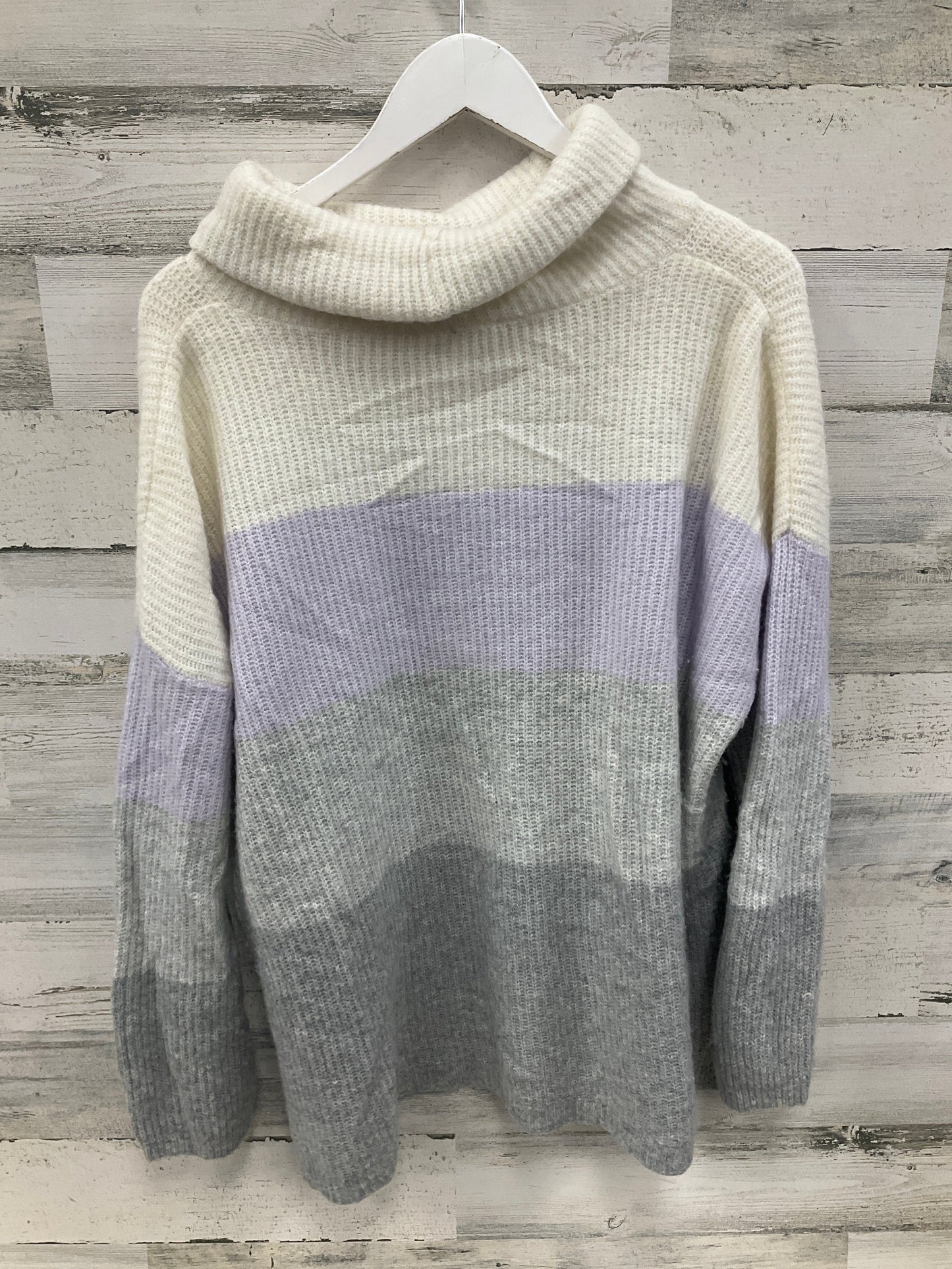 Sweater By Splendid In Grey & Purple, Size: L