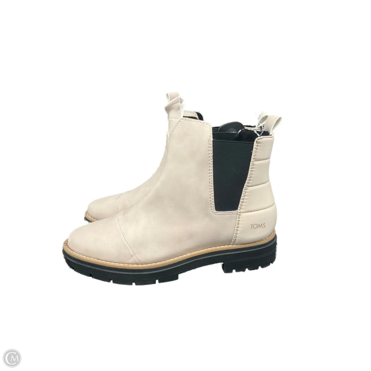 Boots Ankle Flats By Toms In Cream, Size: 9.5