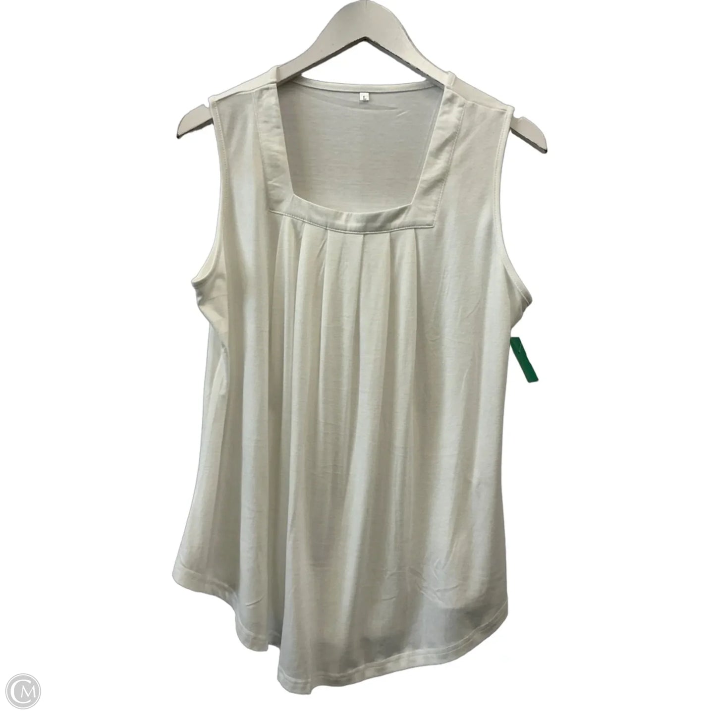 Top Sleeveless By Clothes Mentor In White, Size: L