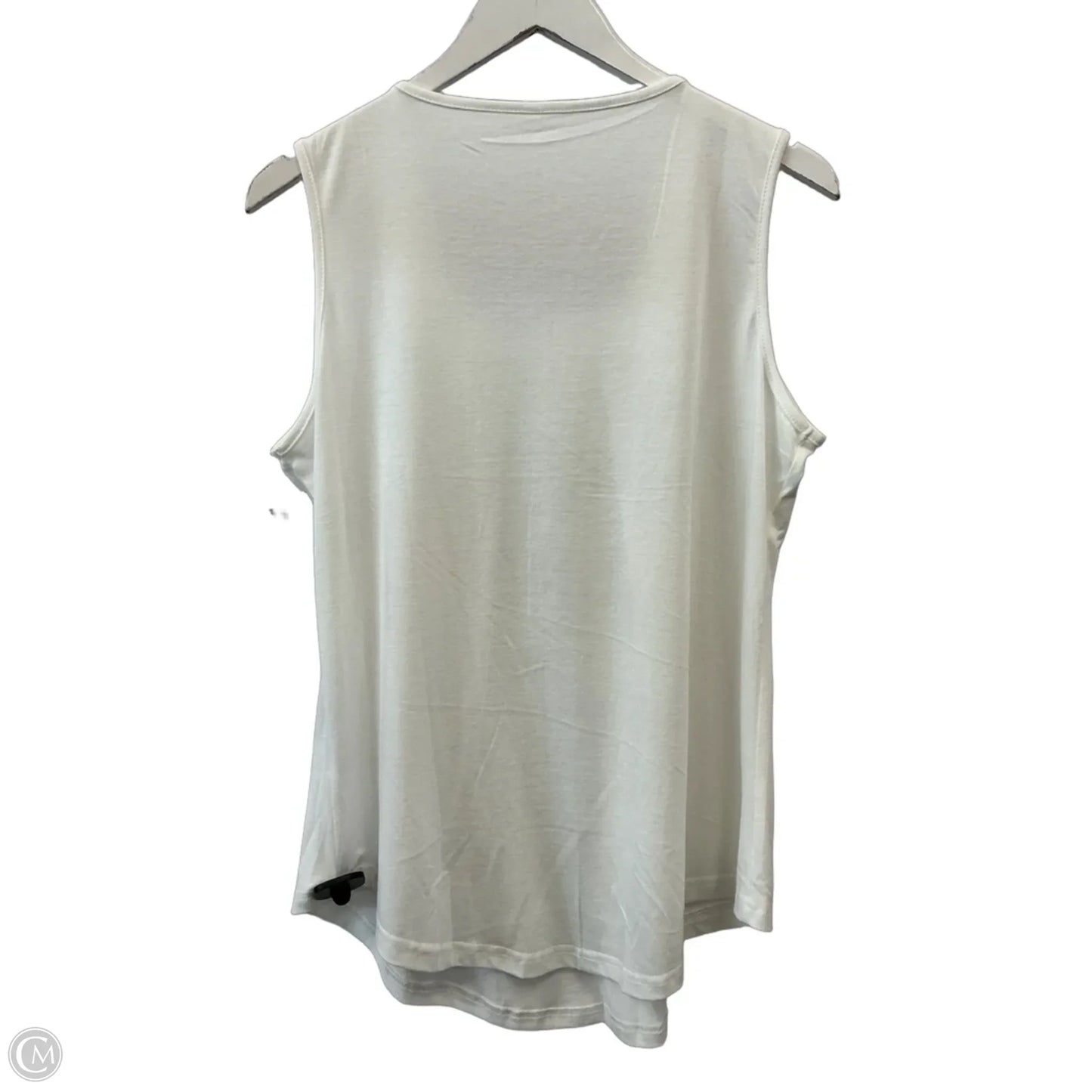 Top Sleeveless By Clothes Mentor In White, Size: L