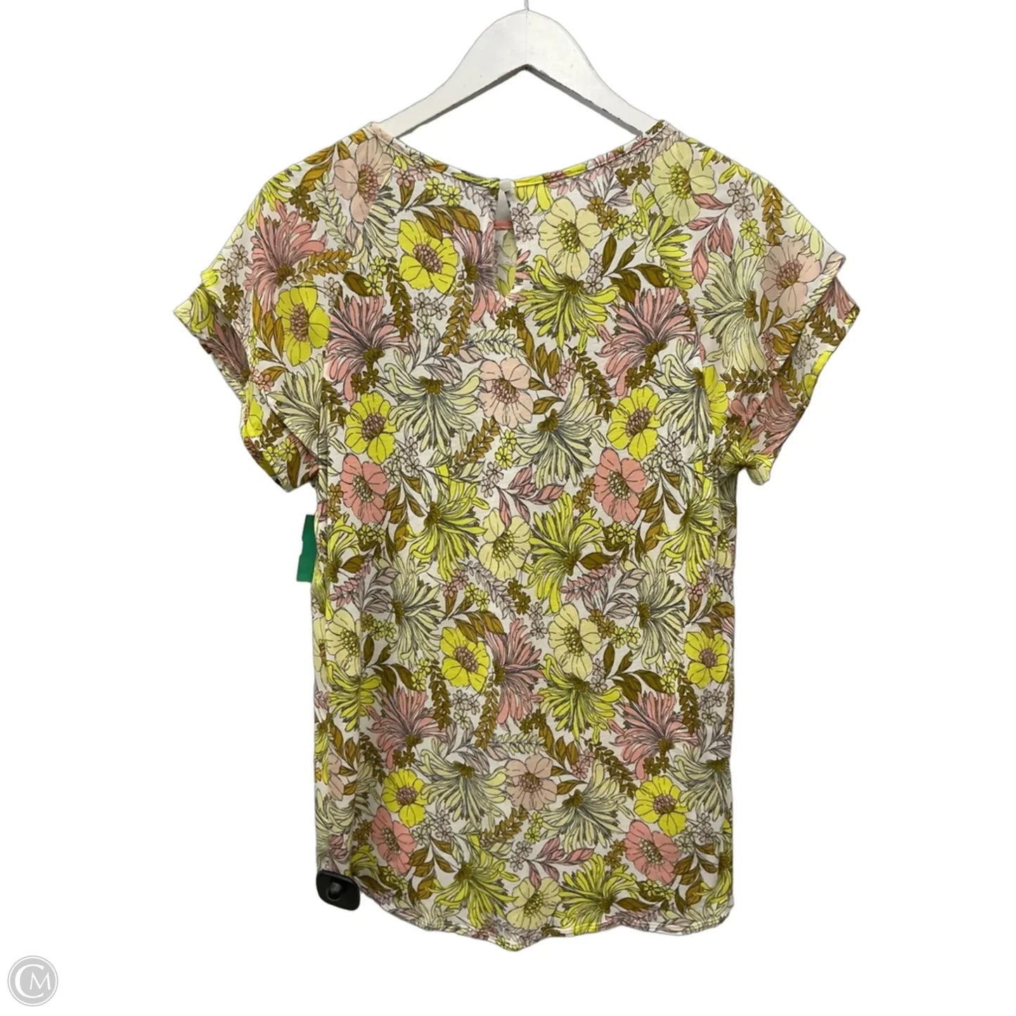 Top Short Sleeve By Loft In Floral Print, Size: Mp