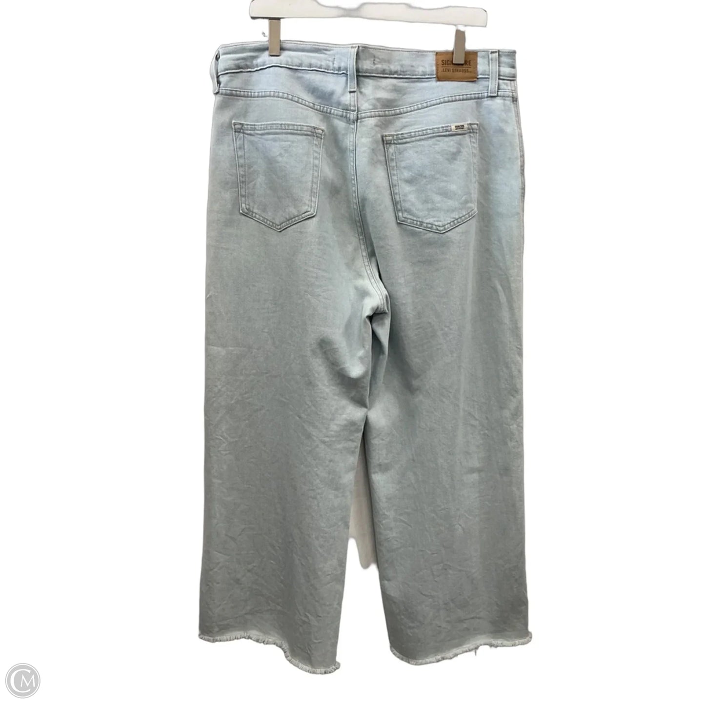 Jeans Wide Leg By Levis In Blue Denim, Size: 14