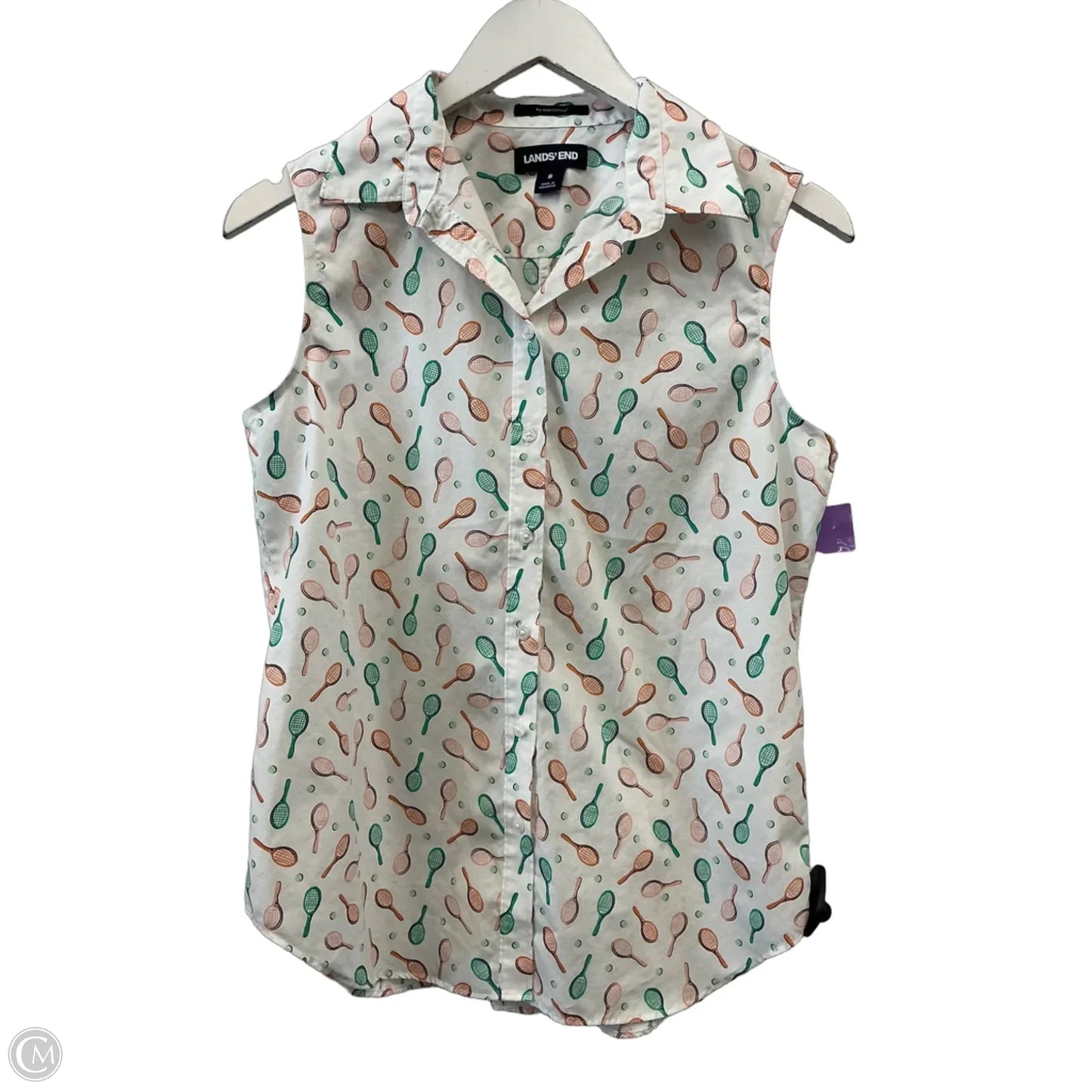 Top Sleeveless By Lands End In White, Size: M