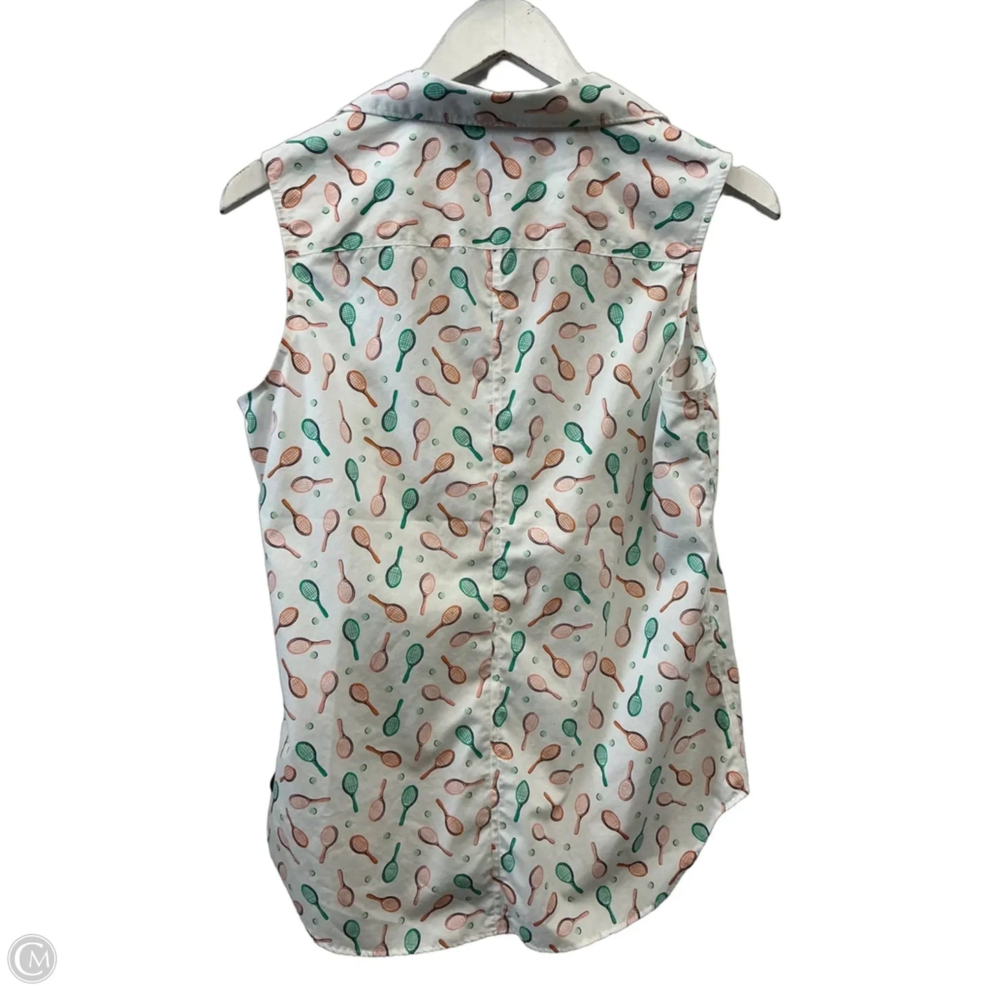 Top Sleeveless By Lands End In White, Size: M