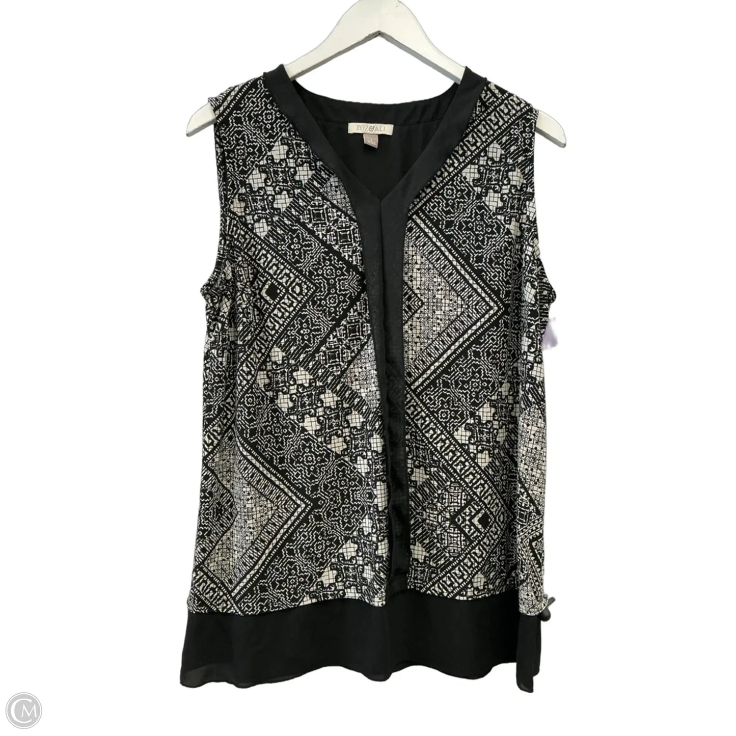 Top Sleeveless By Roz And Ali In Black, Size: L