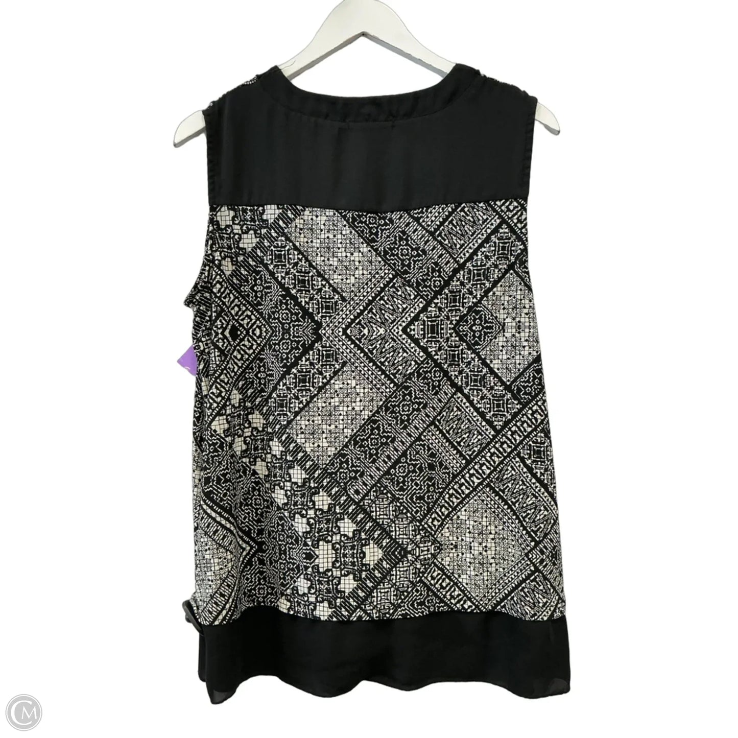 Top Sleeveless By Roz And Ali In Black, Size: L