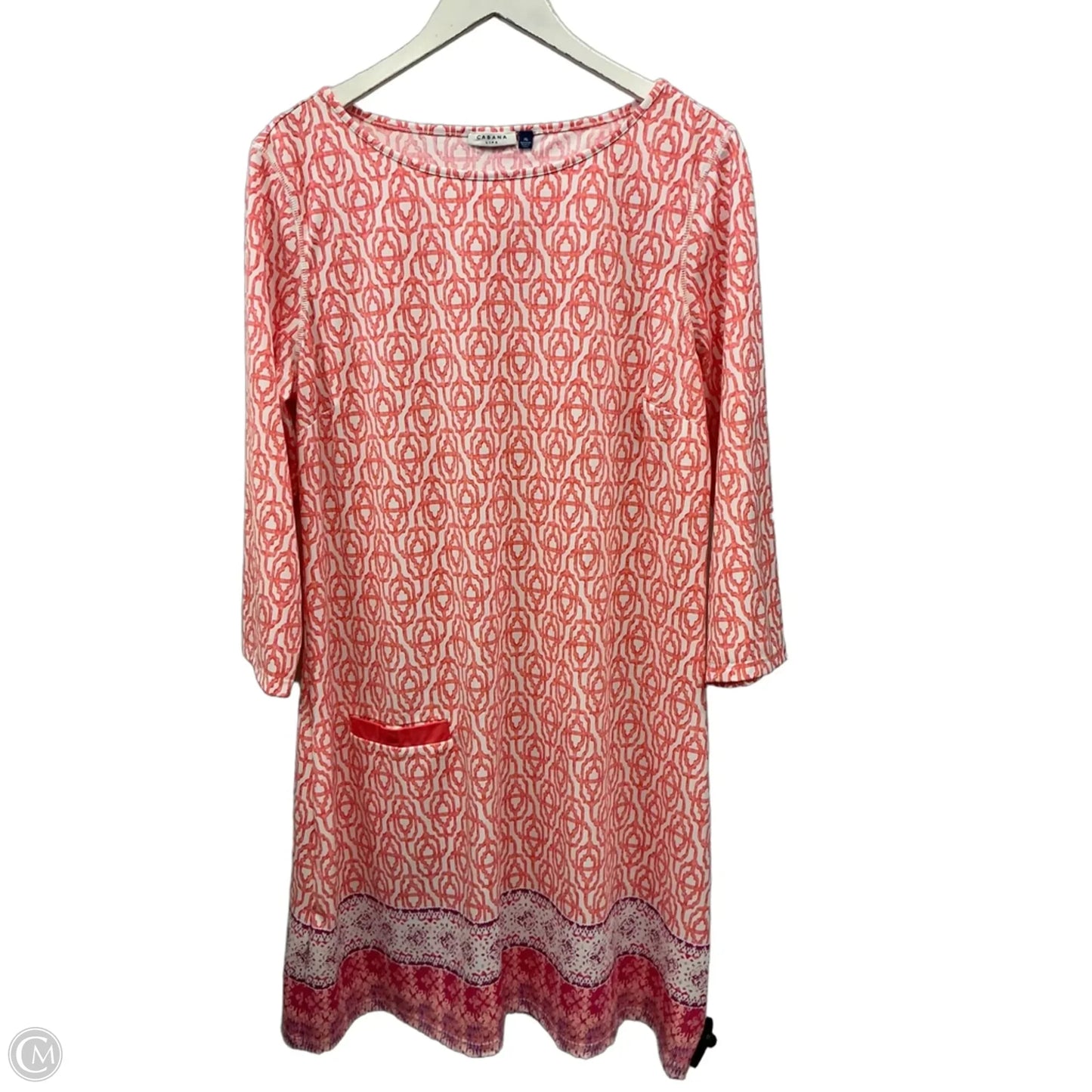 Dress Casual Midi By Cabana Life In Pink, Size: Xl