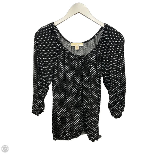 Top 3/4 Sleeve By Michael By Michael Kors In Black, Size: M