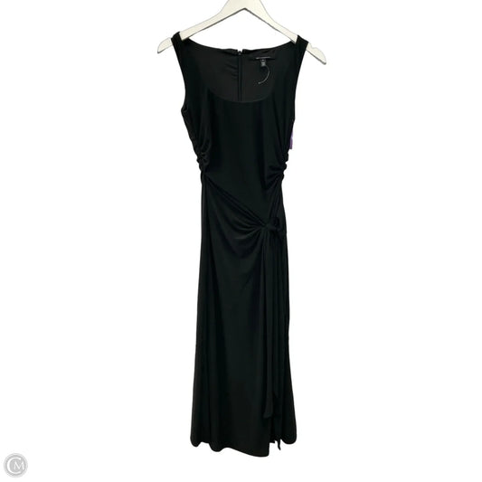 Dress Casual Midi By White House Black Market In Black, Size: Xs