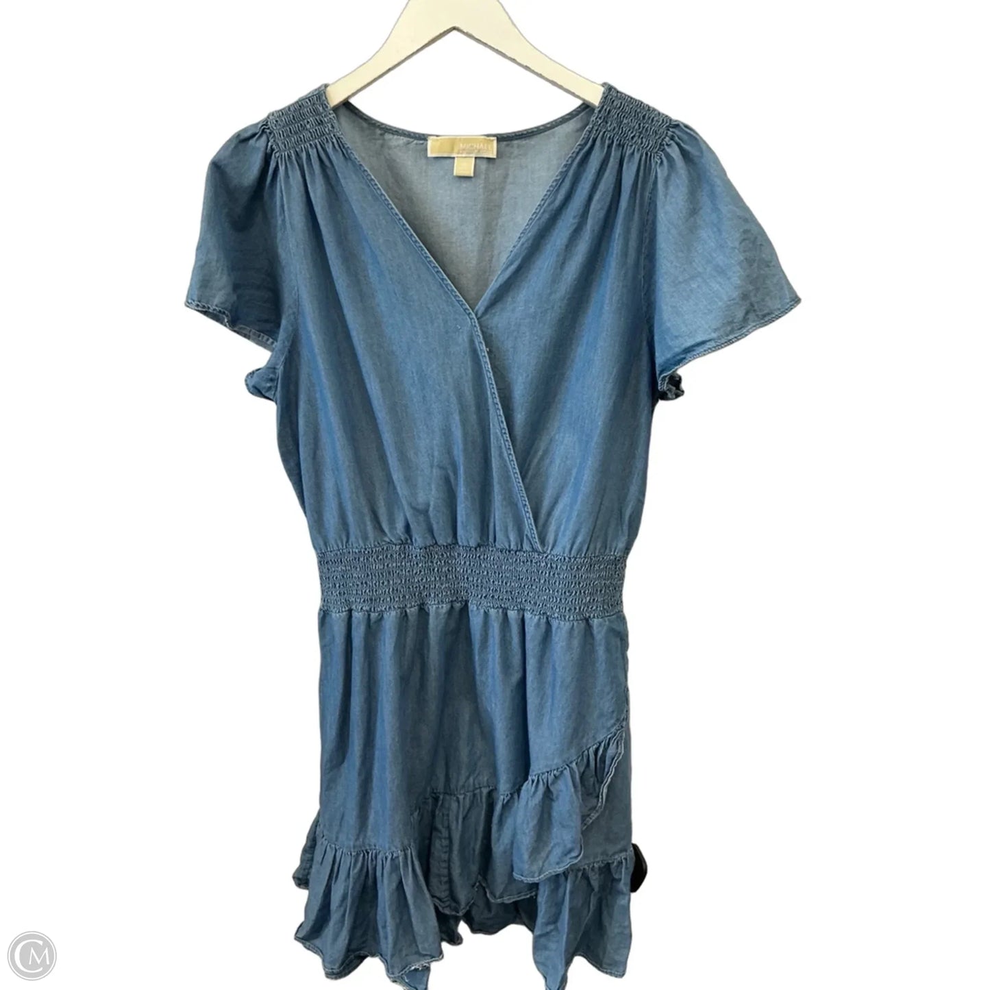 Dress Casual Midi By Michael By Michael Kors In Blue Denim, Size: M
