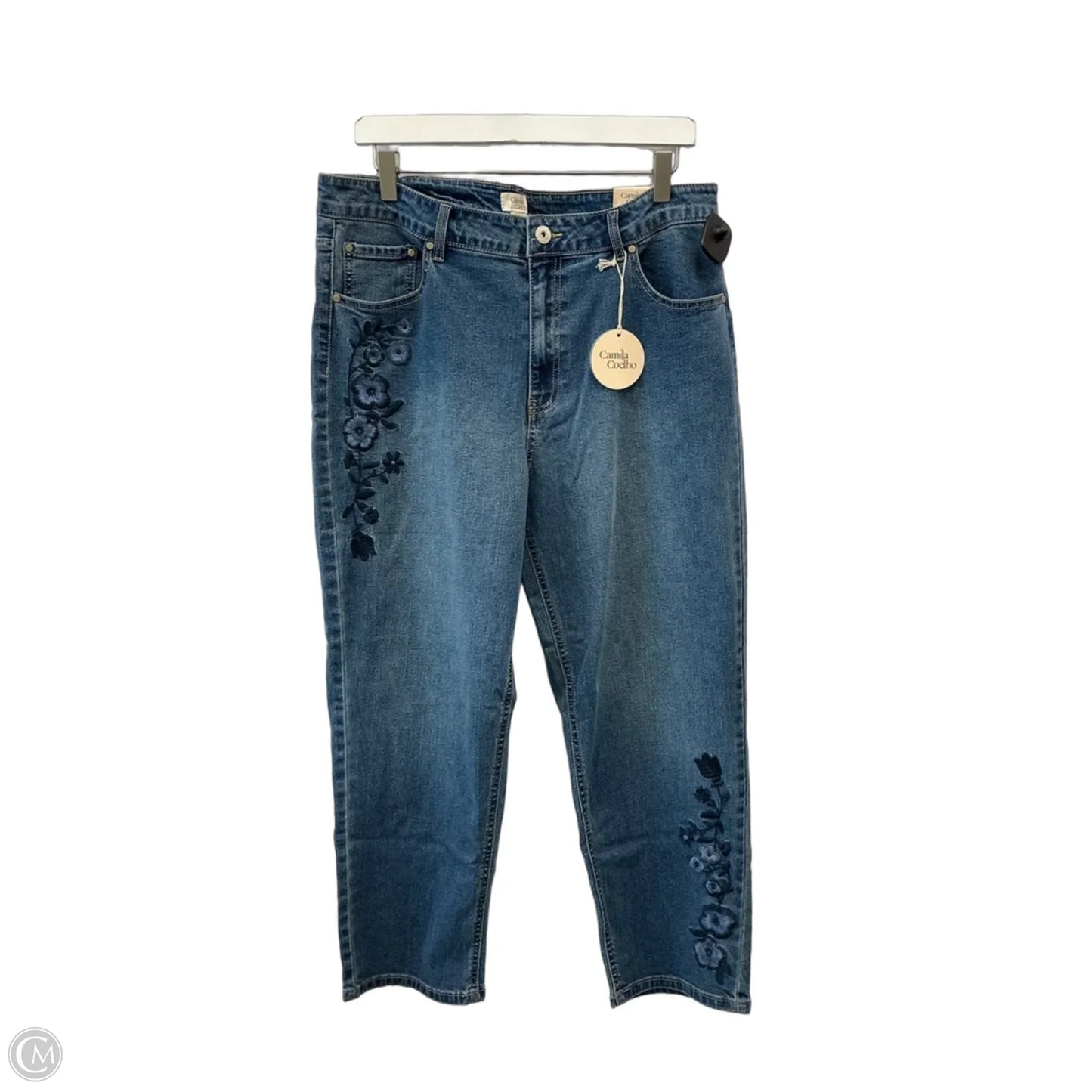 Jeans Wide Leg By Clothes Mentor In Blue Denim, Size: 16
