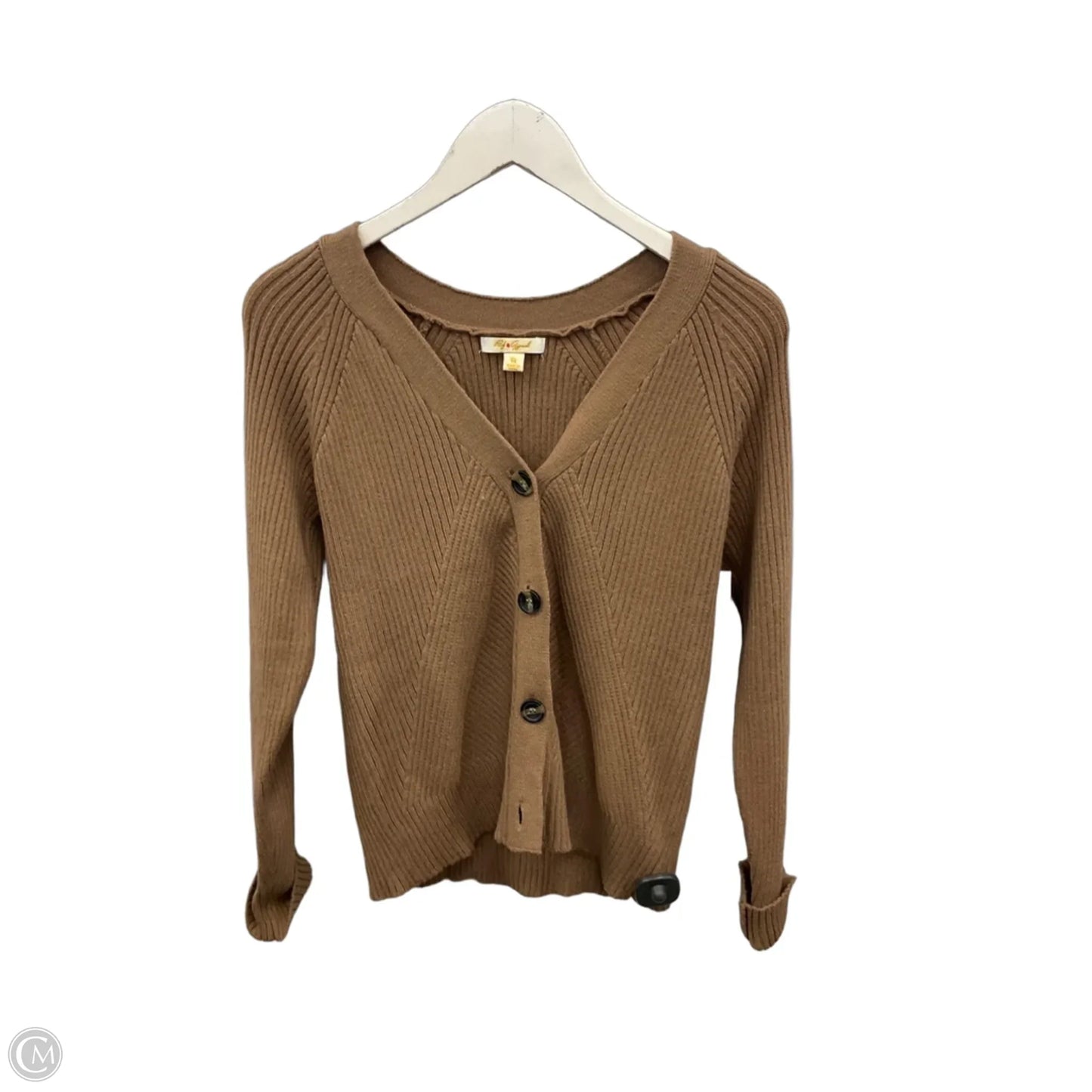 Sweater Cardigan By Poof In Brown, Size: M