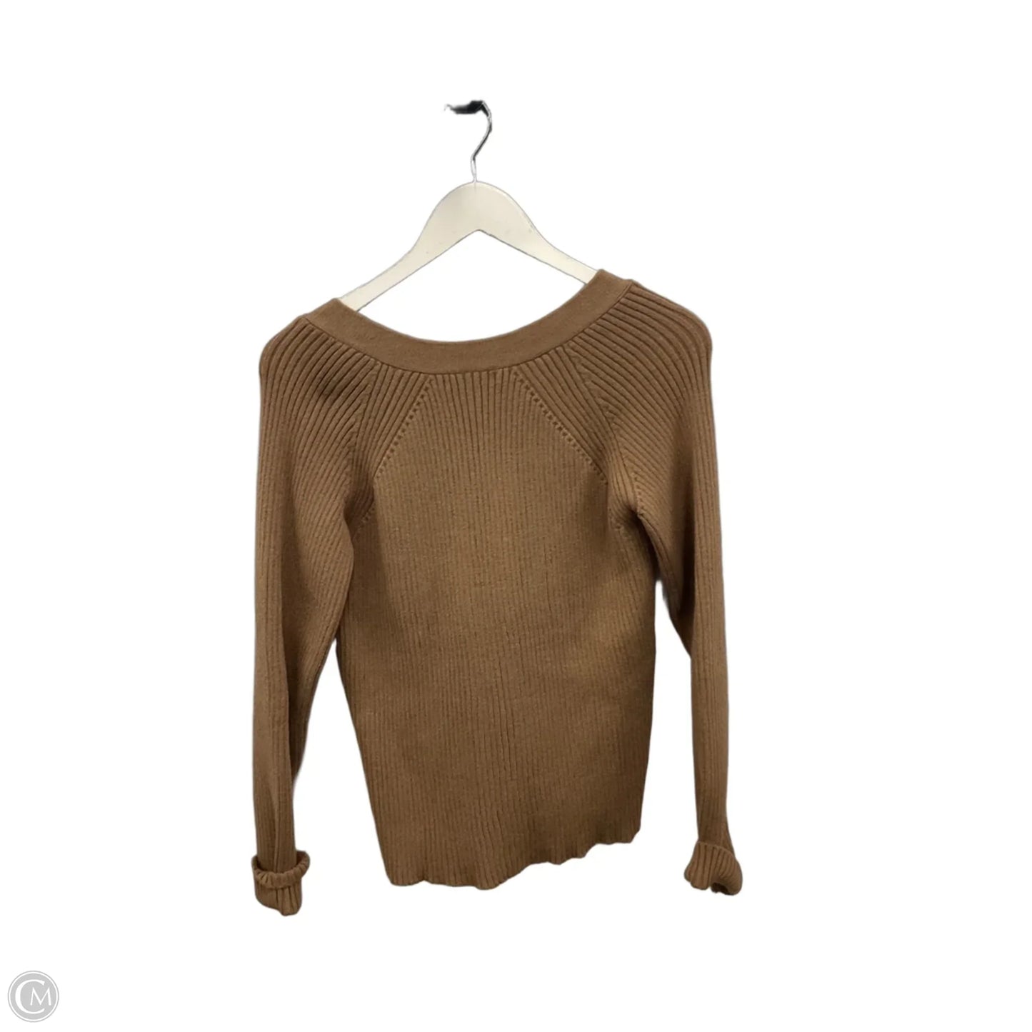 Sweater Cardigan By Poof In Brown, Size: M