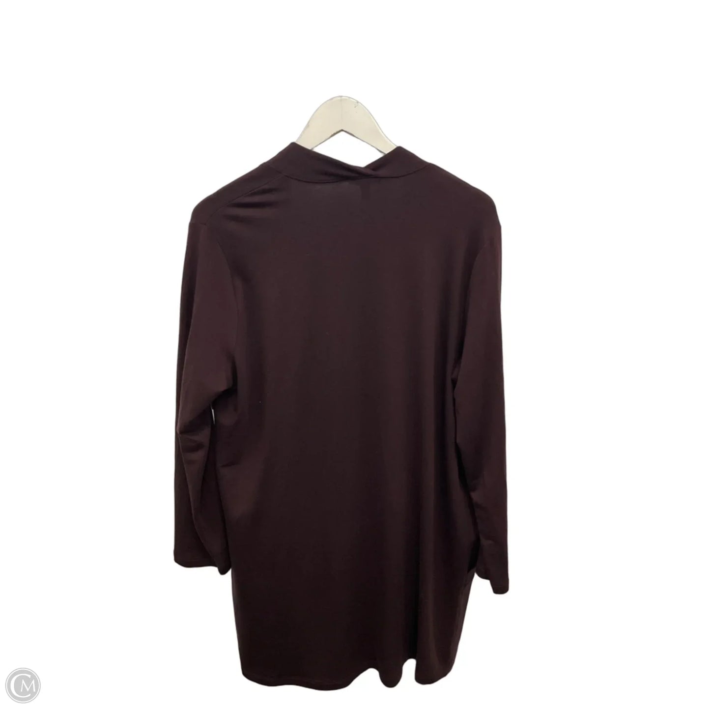 Sweater Cardigan By Eileen Fisher In Purple, Size: M