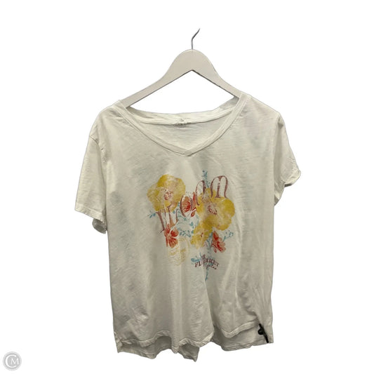 Top Short Sleeve By Maurices In White, Size: Xxl