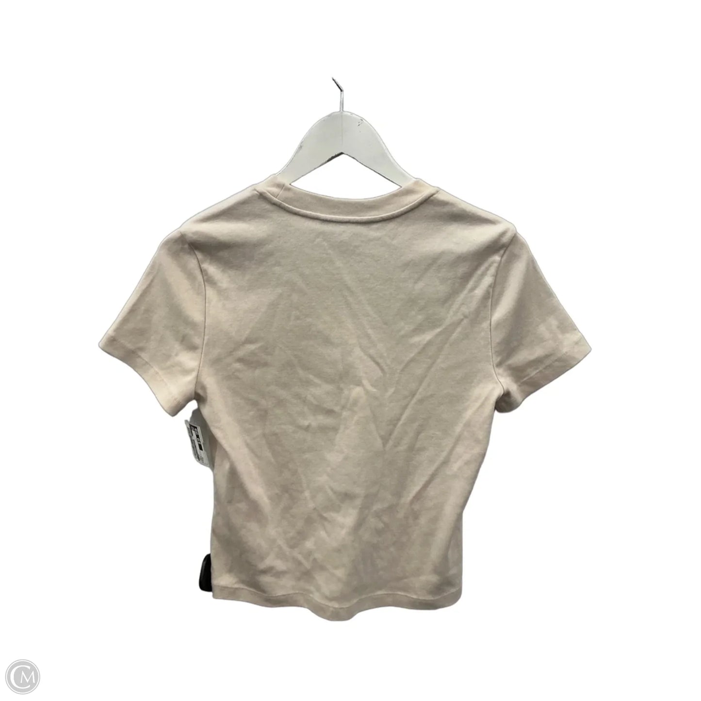 Top Short Sleeve By Clothes Mentor In Cream, Size: M