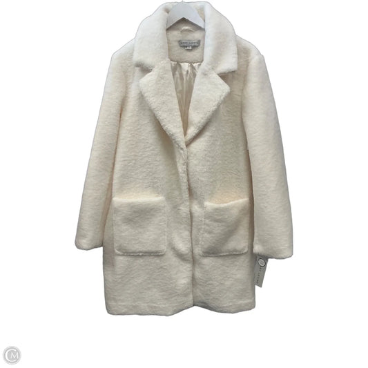 Coat Faux Fur & Sherpa By Larry Levine In White, Size: Xl