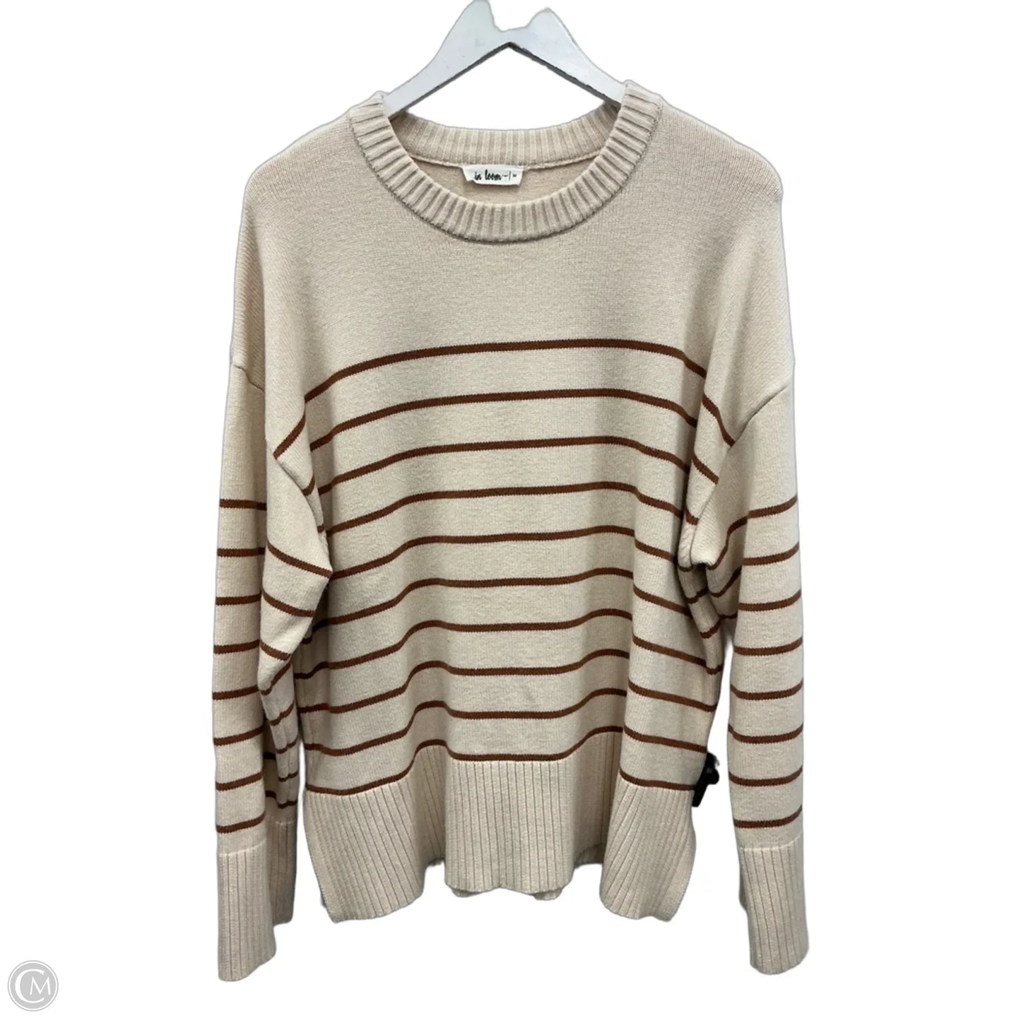 Sweater By Clothes Mentor In Striped Pattern, Size: M