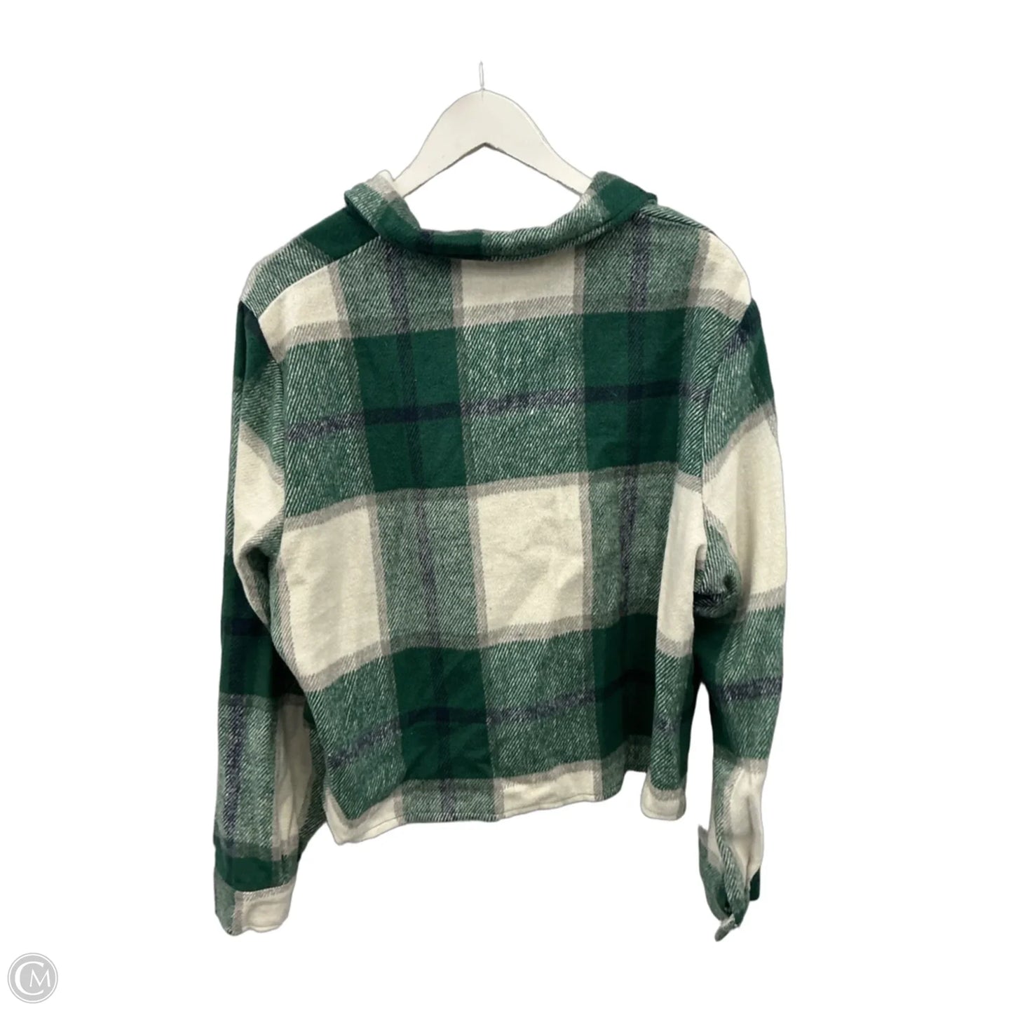 Jacket Shirt By Zeagoo In Green, Size: L