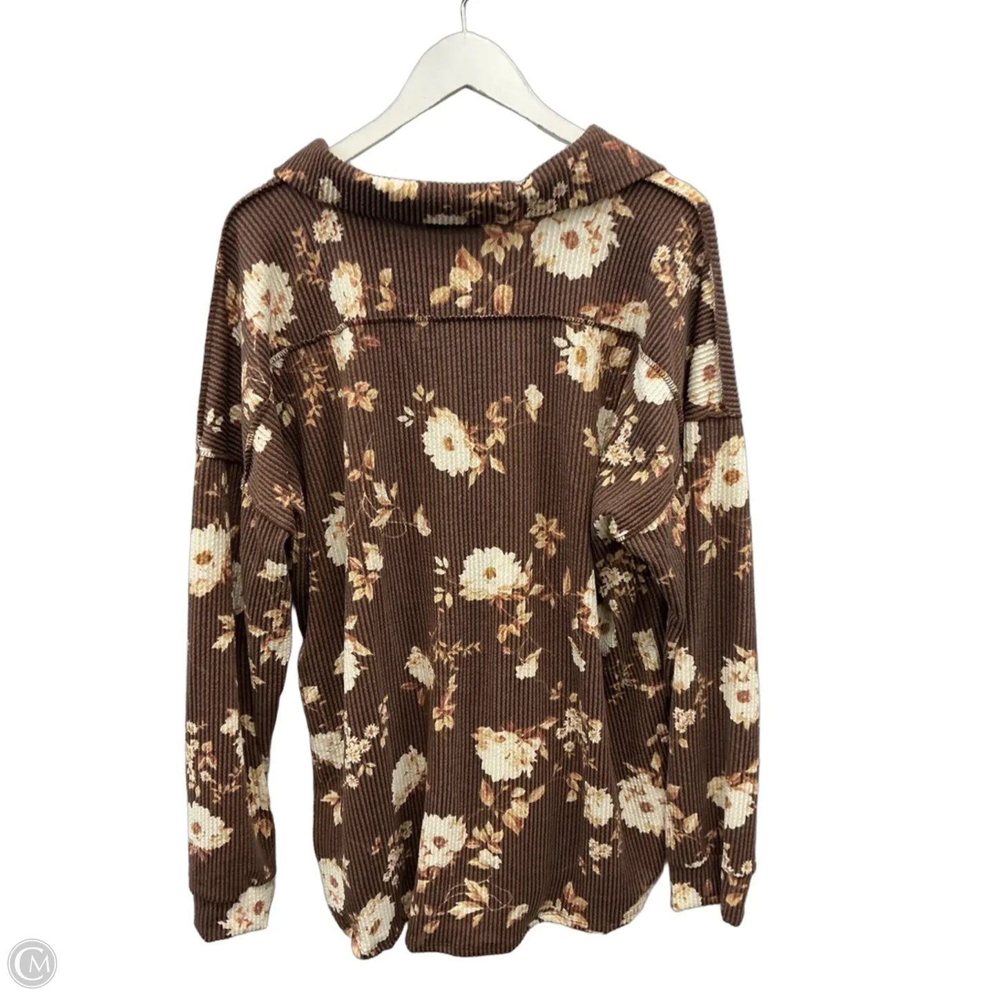 Jacket Shirt By Heimish Usa In Brown, Size: 2x