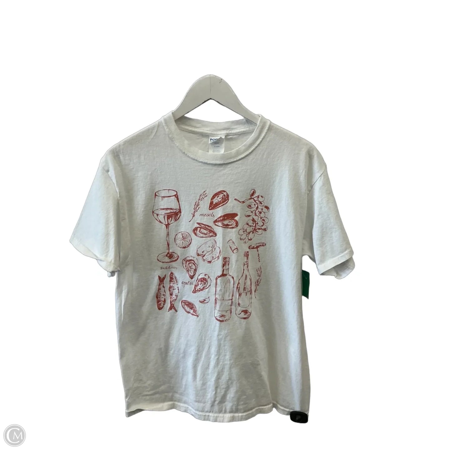 Top Short Sleeve By Port & Company In White, Size: M